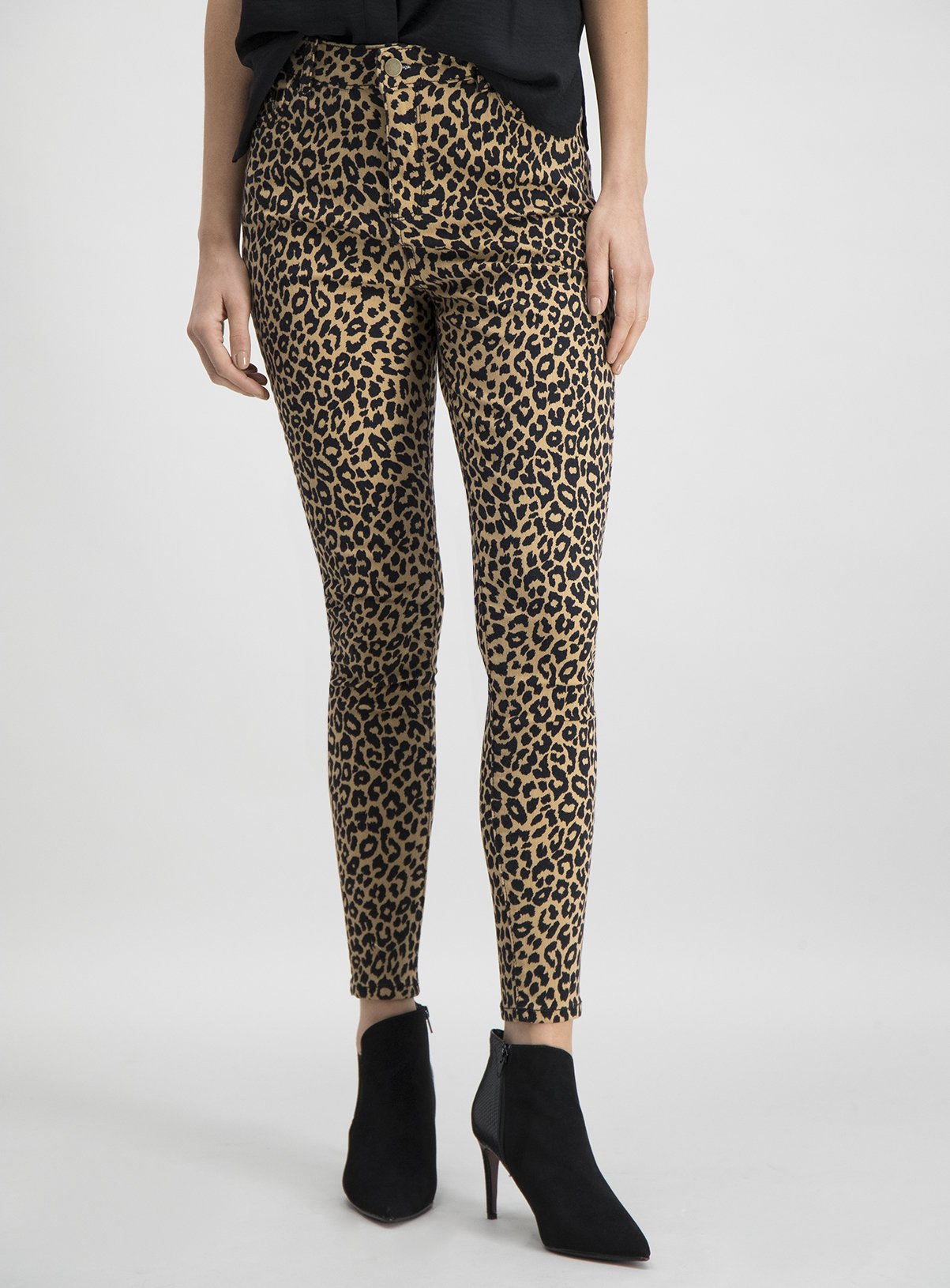 leopard print skinny pants